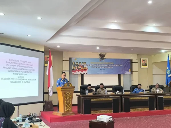Sekda Kota Pangkalpinang Mie Go saat membuka FKP, Kamis (17/10/2024)