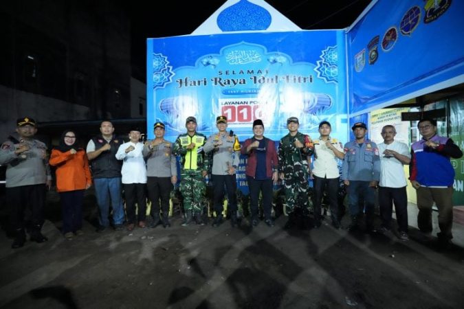 Bupati Banyuasin, Askolani Bersama Forkopimda Pantau Langsung Arus Lalu Lintas di Sejumlah Titik Strategis.